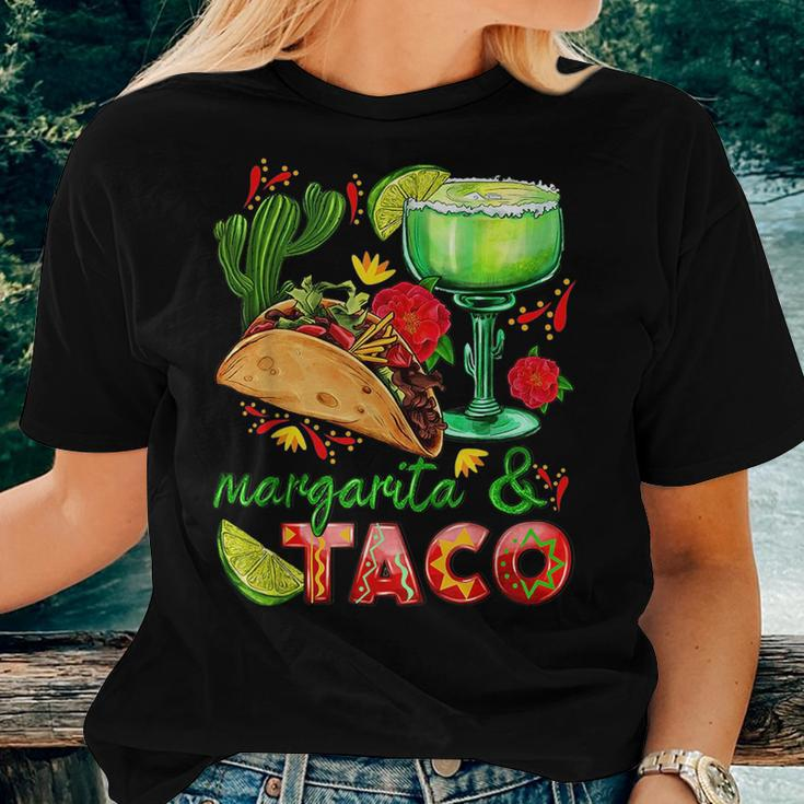 Margs & Tacos Margarita Tequila Drinker Taco Lover Tacos Women T-shirt Gifts for Her