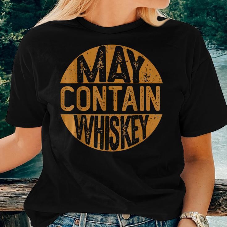 May Contain Whiskey Liquor Drinking Women T-shirt Gifts for Her
