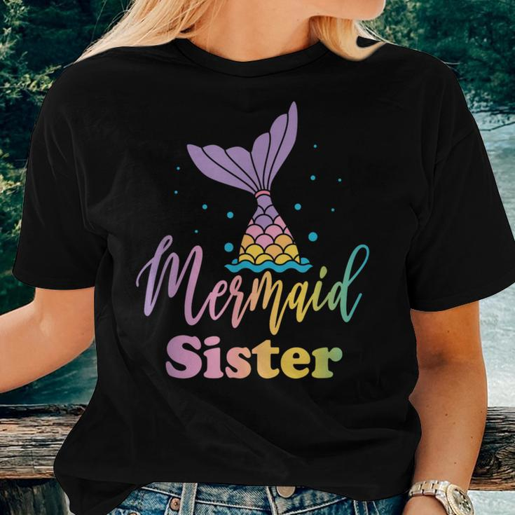 Mermaid Sister Birthday Girl Princess Party Matching Women T-shirt Gifts for Her