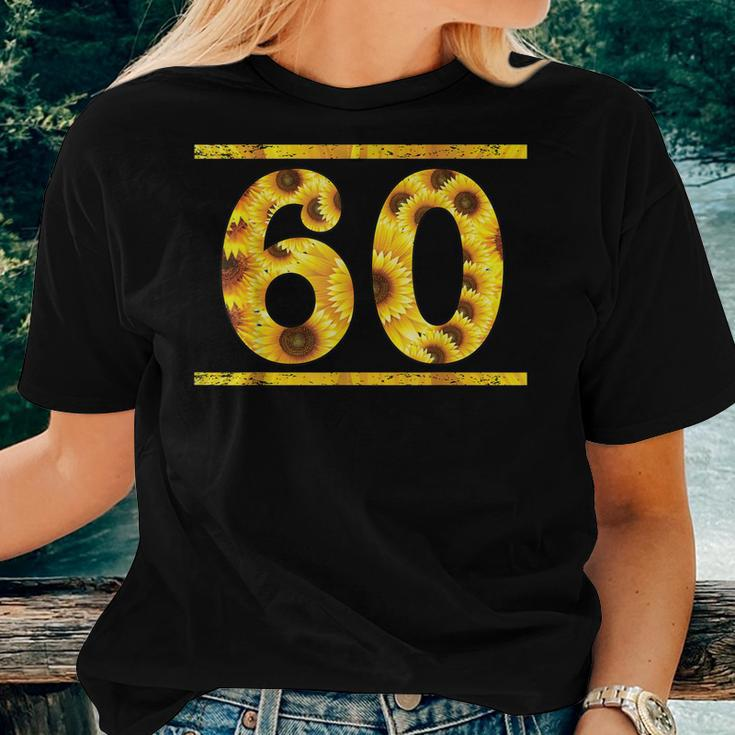 Milestone 60Th Birthday Novelty Idea Floral Women T-shirt Gifts for Her