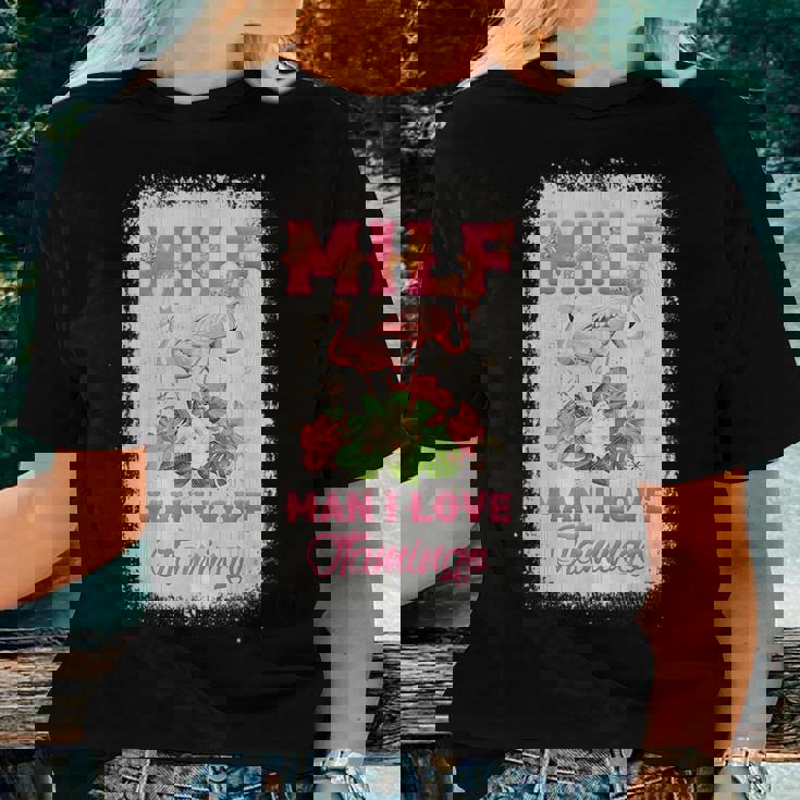 MILF Man I Love Flamingo Pink Flamingos On Flower Lover Flamingo Women T-shirt Gifts for Her MILF Man I Love Flamingo Pink Flamingos On Flower Lover Flamingo Women T-shirt Gifts for Her