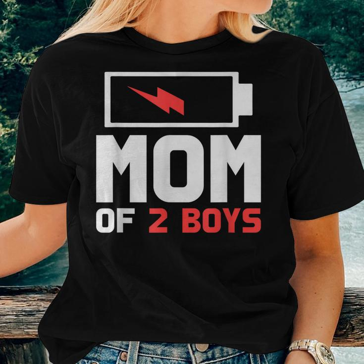 Mom Of 2 Boys From Son Birthday Women Women T-shirt Gifts for Her
