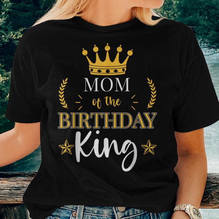 Mom Of The Birthday King Theme Party Bday Celebration Women T-shirt Gifts for Her
