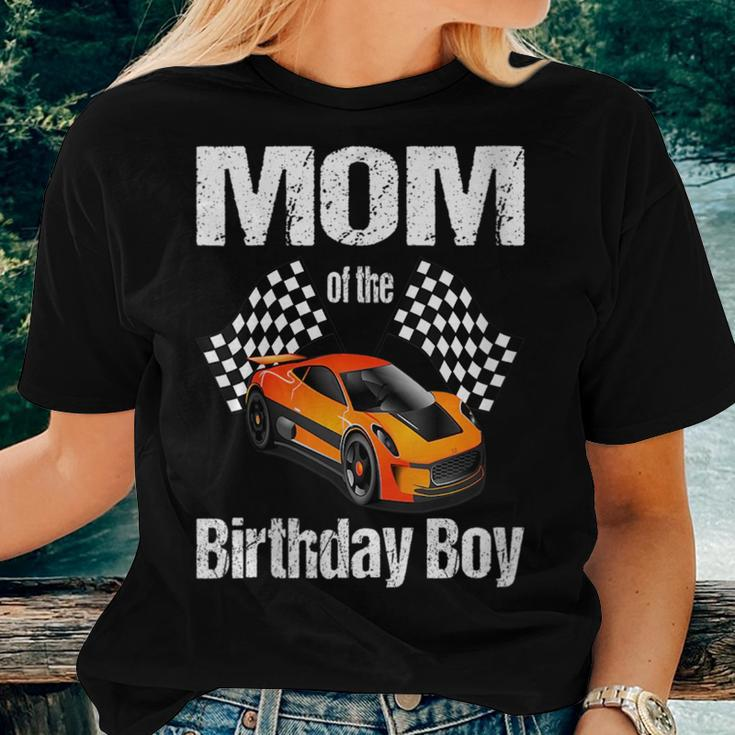 Mom Of The Birthdayboy Party Racing Race Car For Mom Women T-shirt Gifts for Her