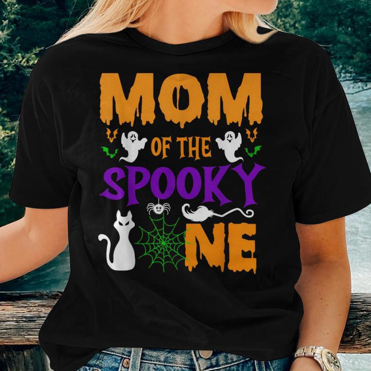 Mom Halloween 1St Birthday Mom Of The Spooky One Boy Women T-shirt Gifts for Her