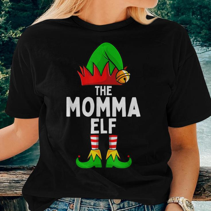 Momma Elf Matching Family Christmas Women Gift For Women Women Crewneck Short T-shirt Gifts for Her