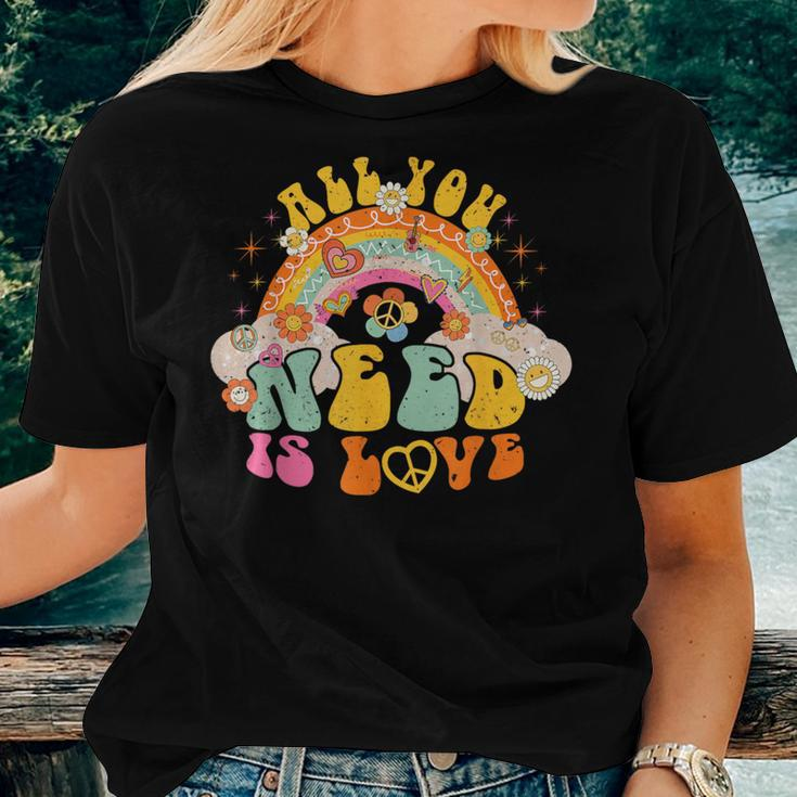 You Need Is Love Rainbow International Day Of Peace 60S 70S Women T-shirt Gifts for Her