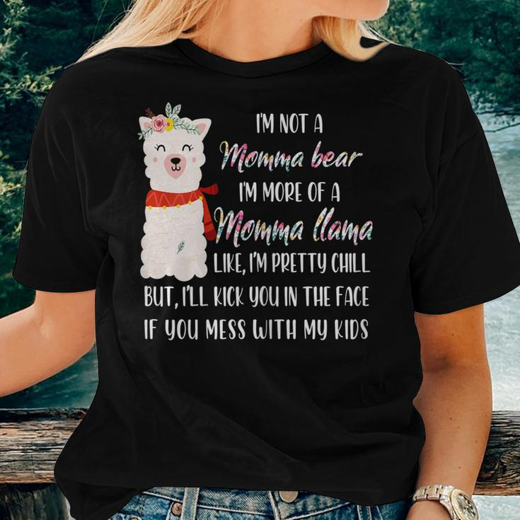 Im Not A Momma Bear Im More Of A Momma Llama Floral Women T-shirt Gifts for Her