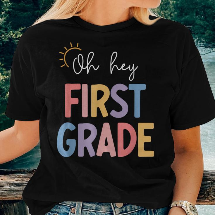 Oh Hey First Grade Teacher Student Team 1St Grade Squad Women T-shirt Gifts for Her