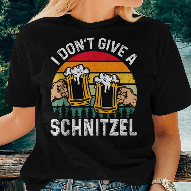 Oktoberfest I Don't Give A Schnitzel Beer Fan German Food Women T-shirt Gifts for Her