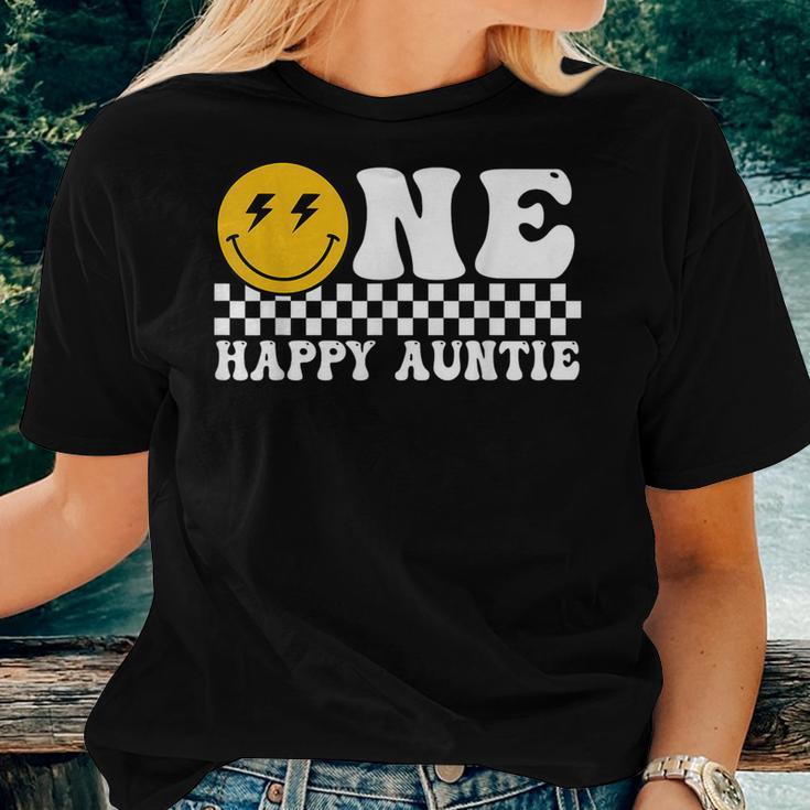 One Happy Dude Auntie 1St Birthday Family Matching Women T-shirt Gifts for Her