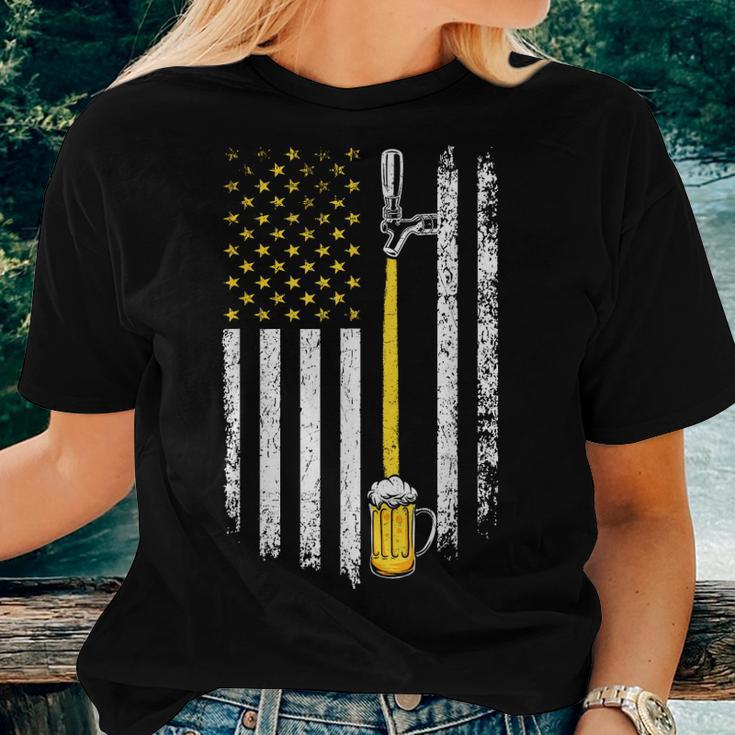 Patriotic Us Flag American Brewery Craft Beer Funny Men Women T-shirt Gifts for Her