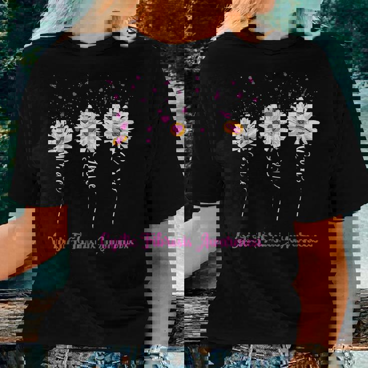 Faith Hope Cure Sunflower Cystic Fibrosis Awareness T-Shirt Faith Hope Cure Sunflower Cystic Fibrosis Awareness T-Shirt