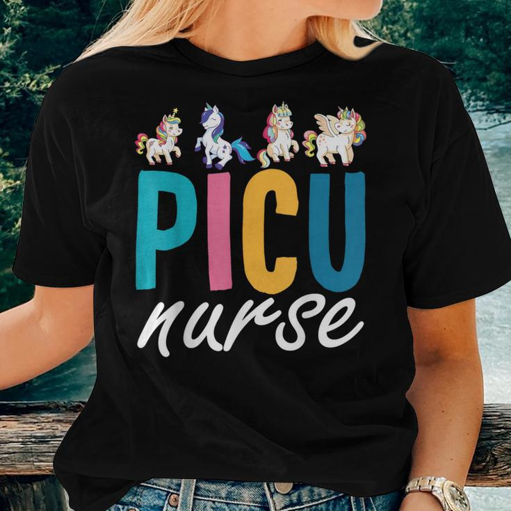 Picu Nurse Pediatric Unicorn Nurse Appreciation Nursing Women T-shirt Gifts for Her