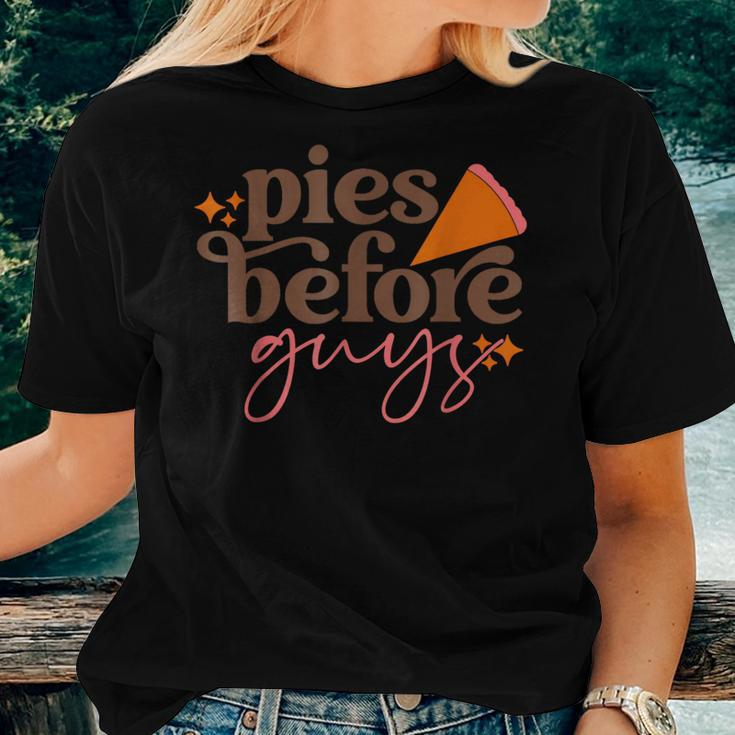 Pies Before Guys Fall Thanksgiving Pumpkin Pie Toddler Women T-shirt Gifts for Her