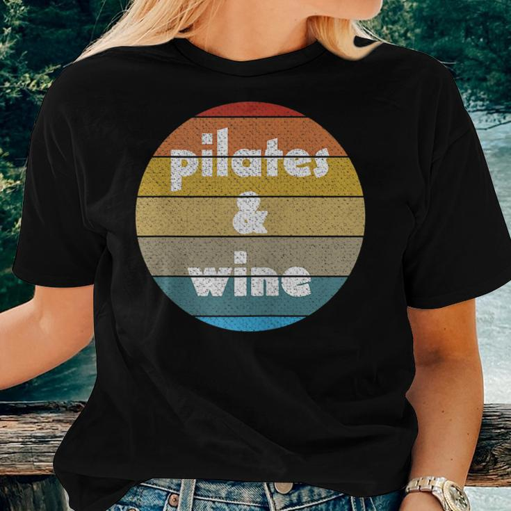Pilates And Wine For Pilates Enthusiasts Women T-shirt Gifts for Her