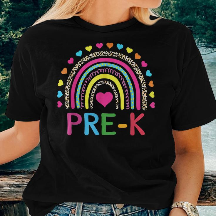 Pre K Rainbow Girls Boys Teacher Pre K Squad Women T-shirt Gifts for Her