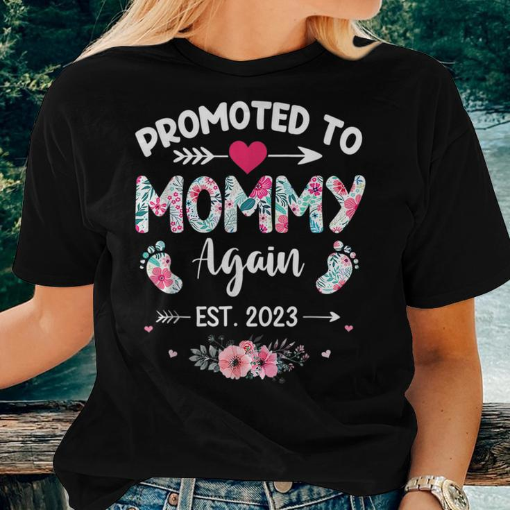 Promoted To Mommy Again 2023 Soon To Be New Mom Pregnancy Women T-shirt Gifts for Her