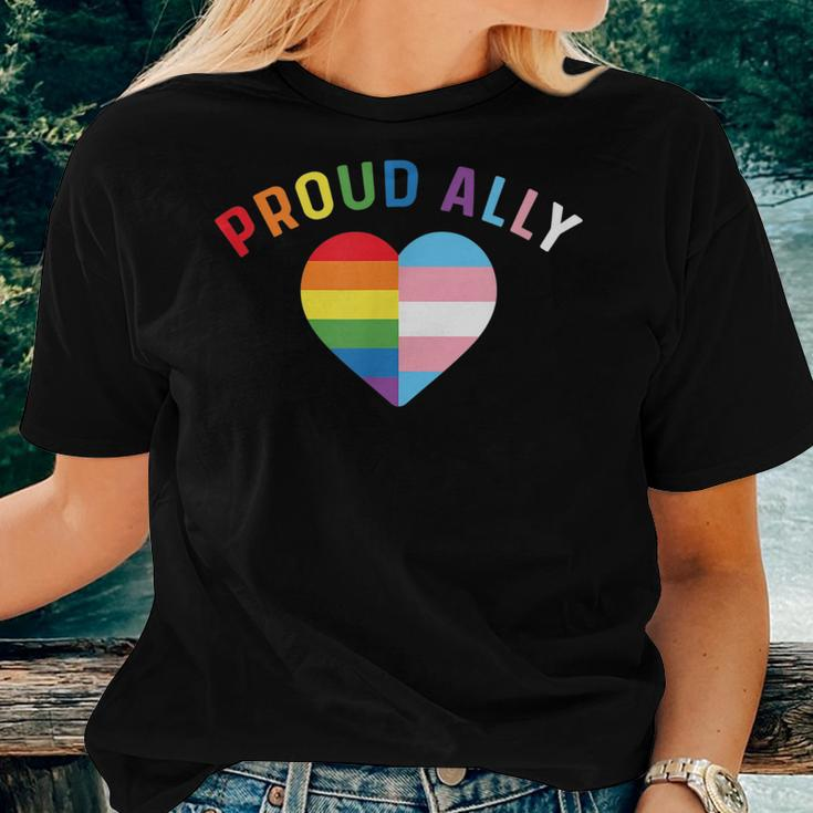 Proud Ally Mom Lgbt Transgender Lgbtq Pride Trans Flag Women T-shirt Gifts for Her