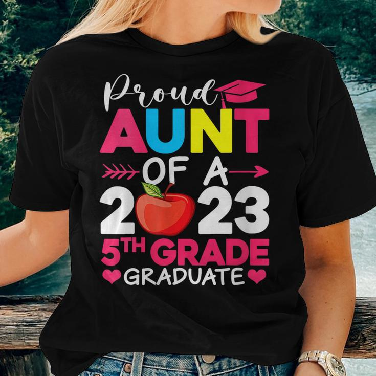 Proud Aunt Of 2023 5Th Grade Graduate Graduation Women T-shirt Gifts for Her
