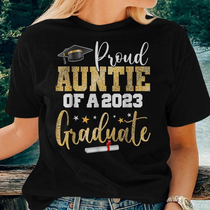 Proud Auntie Of A 2023 Graduate Class Senior Graduation Women T-shirt Gifts for Her