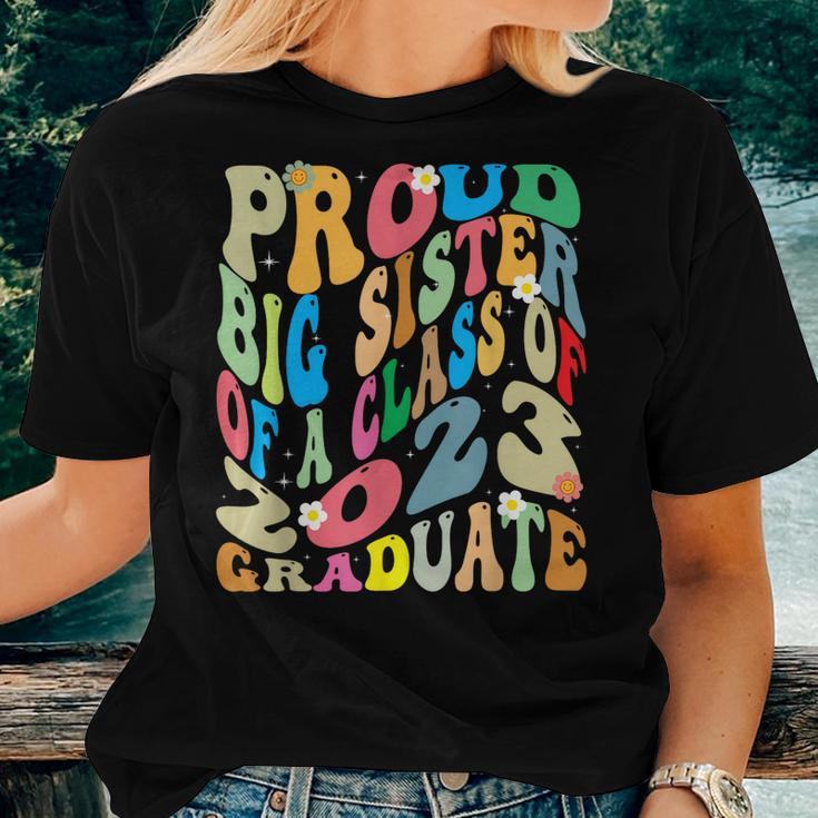 Proud Big Sister Of A Class Of 2023 Graduate Groovy Senior Women T-shirt Gifts for Her