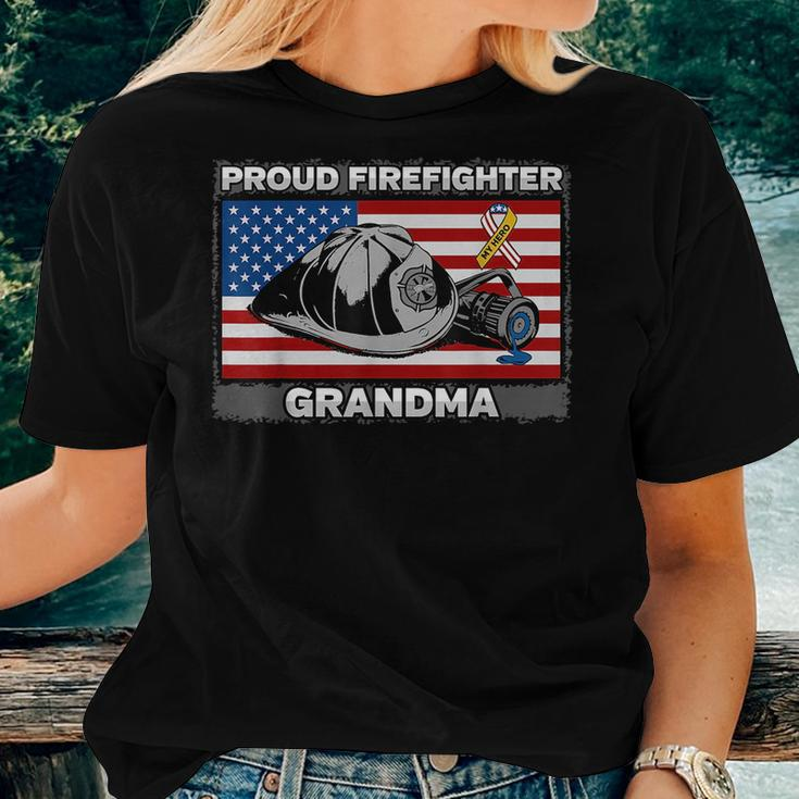 Proud Fire Fighter Grandma Women T-shirt Gifts for Her