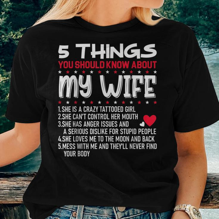 Proud Husband Best Friend 5 Things You Should Know My Wife Women T-shirt Gifts for Her