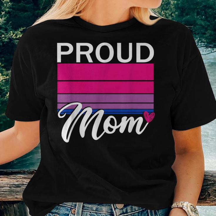 Proud Mom Bisexual Son Daughter Clothes Bisexuality Bi Pride Women T-shirt Crewneck Gifts for Her