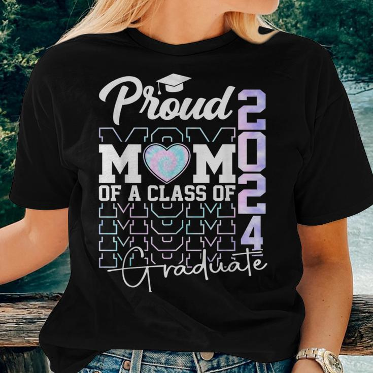 Proud Mom Of A Class Of 2024 Graduate Senior 24 Graduation Women T-shirt Gifts for Her