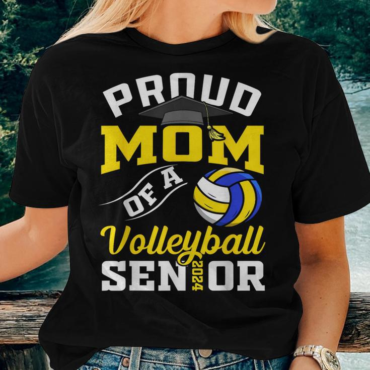 Proud Mom Of A Volleyball Senior 2024 Mom Graduation Women T-shirt Gifts for Her