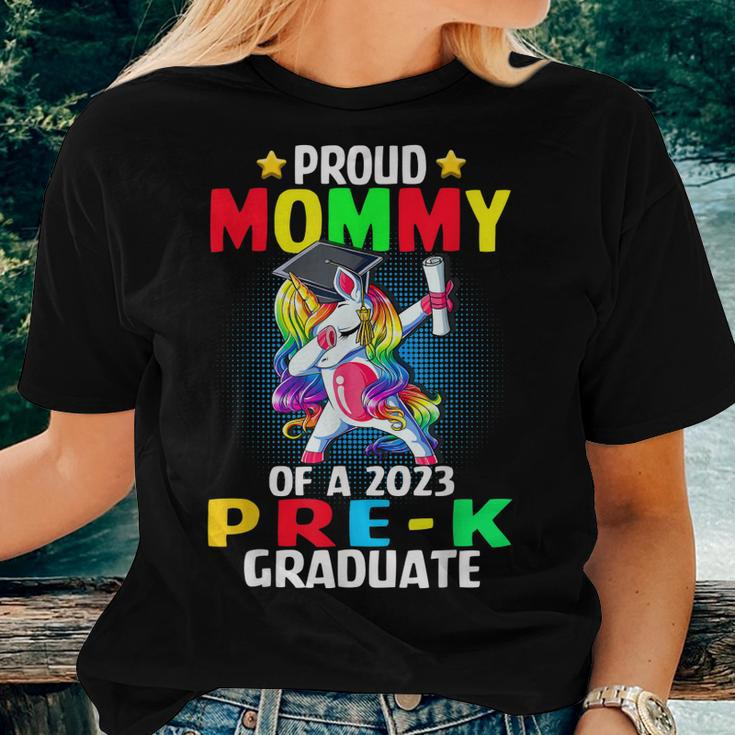 Proud Mommy Of A 2023 Prek Graduate Unicorn Dabbing Women T-shirt Gifts for Her