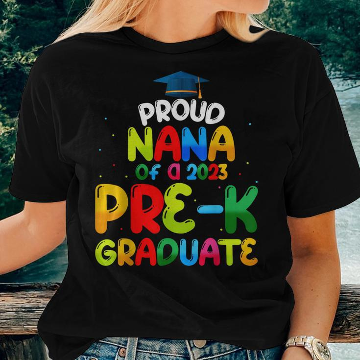 Proud Nana Of Preschool Graduate 2023 Prek Graduation Women T-shirt Gifts for Her