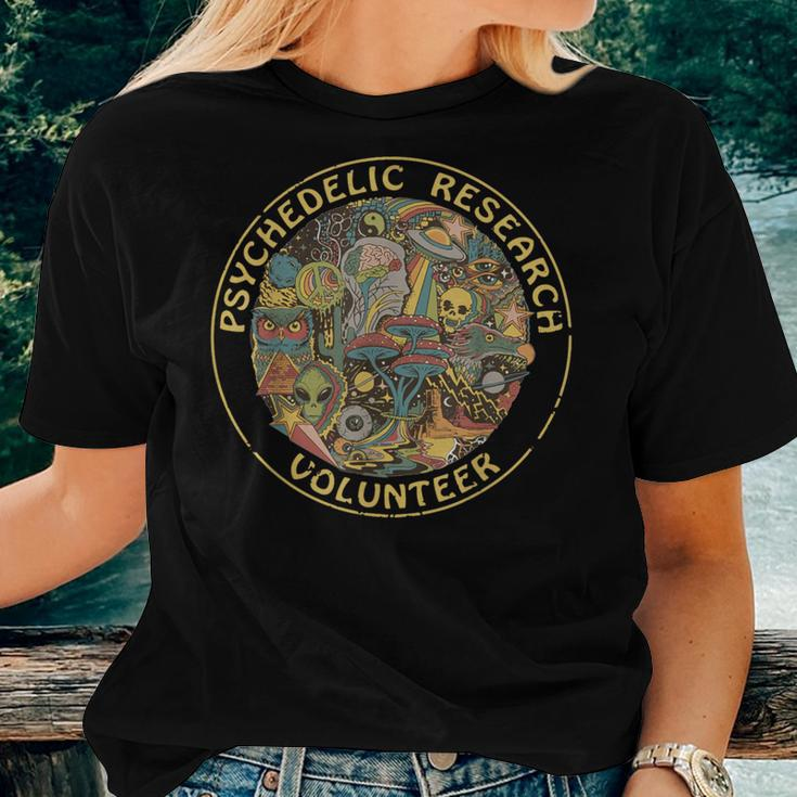 Psychedelic Mushroom Psychedelic Research Volunr Women T-shirt Gifts for Her
