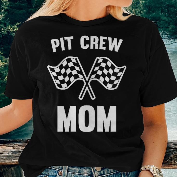 Race Car Birthday Matching Racing Family Mom Pit Crew For Mom Women T-shirt Crewneck Gifts for Her