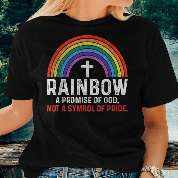 Rainbow A Promise Of God Not A Symbol Of Pride Pride Month s Women T-shirt Gifts for Her