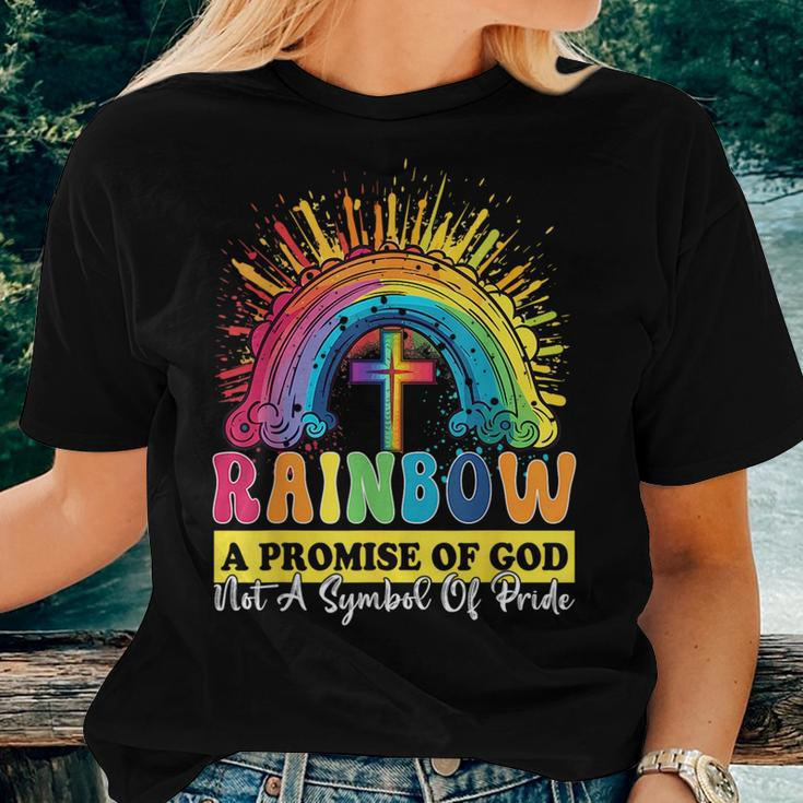 Rainbow A Promise Of God Not A Symbol Of Pride Pride Month s Women T-shirt Crewneck Gifts for Her
