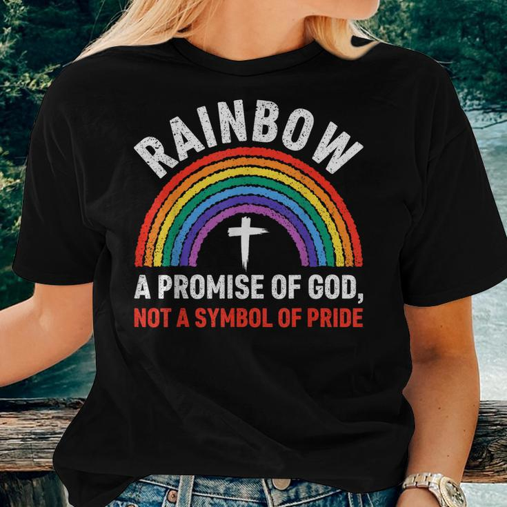 Rainbow A Promise Of God Not A Symbol Of Pride Women T-shirt Gifts for Her