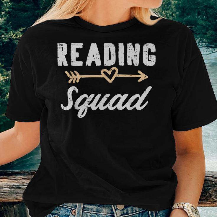 Reading Squad Book Lover Bookworm Teacher Librarian Women T-shirt Gifts for Her