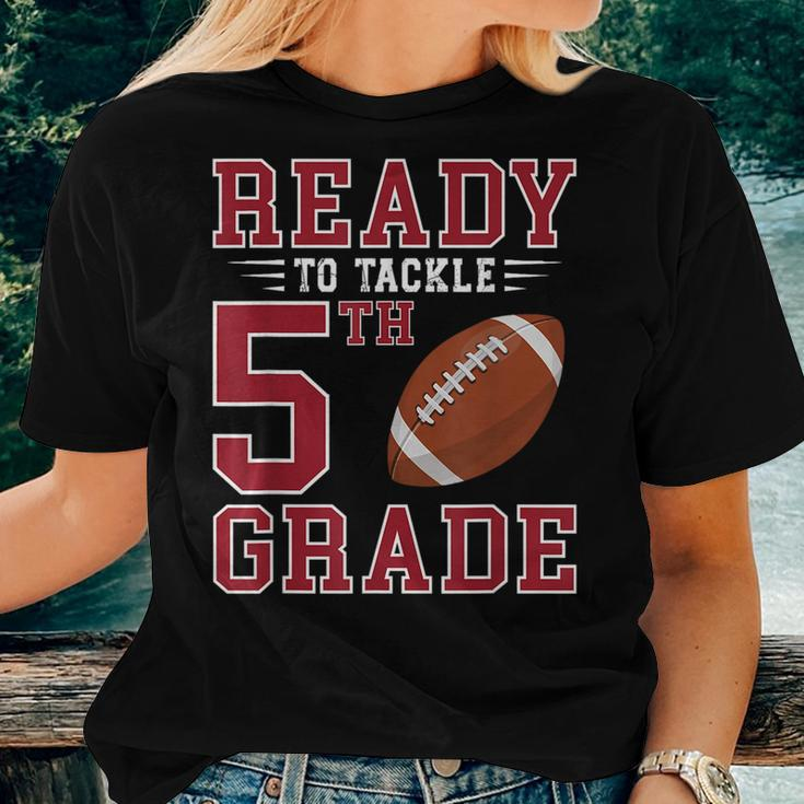 Ready To Tackle 5Th Grade Back To School First Day Of School Women T-shirt Gifts for Her