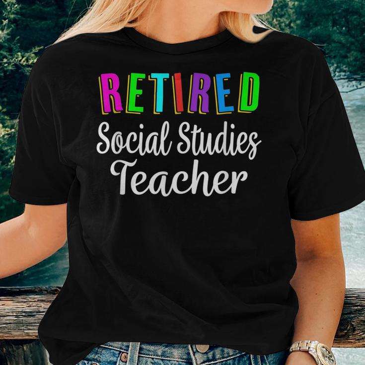 Retired Social Studies Teacher Retirement For Teacher Women T-shirt Gifts for Her