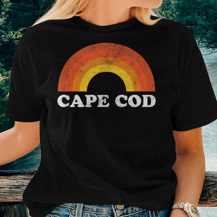 Retro Cape Cod Massachusetts Rainbow Vintage Throwback Girls Women T-shirt Gifts for Her