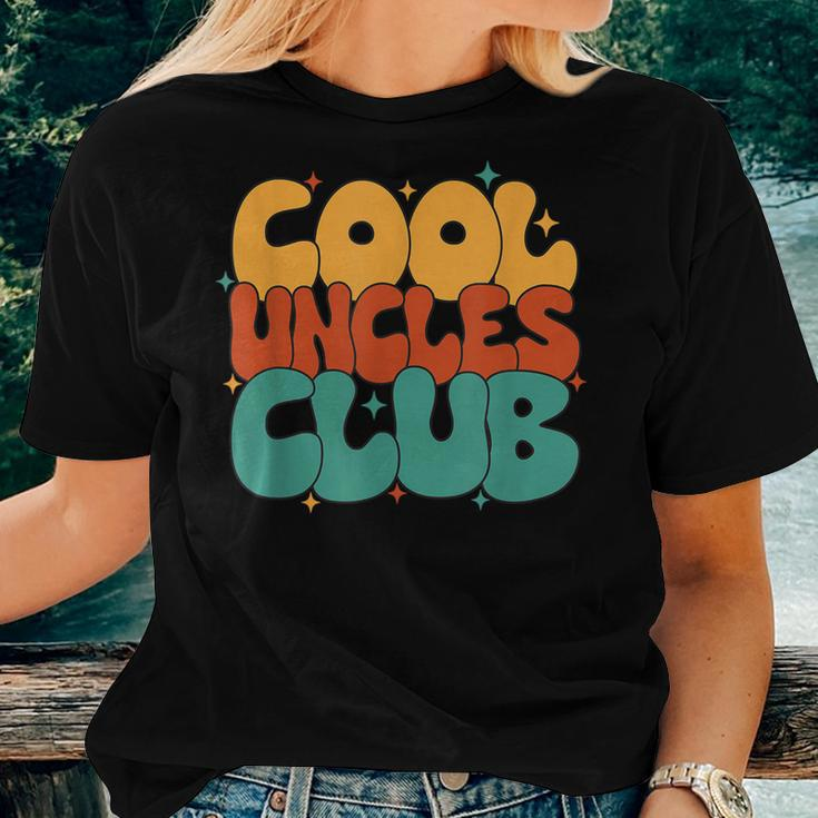 Retro Groovy Cool Uncles Club New Uncle For Uncle Women T-shirt Gifts for Her
