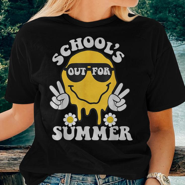 Retro Groovy Schools Out For Summer Graduation Teacher Kids Women T-shirt Gifts for Her