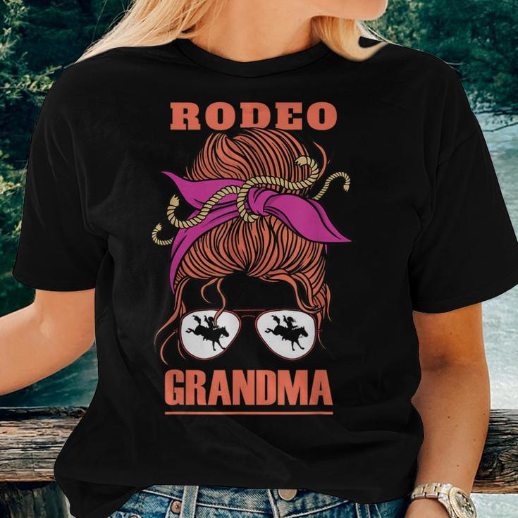 Rodeo Grandma Cowgirl Grandmother Horse Rider Rancher Women Women T-shirt Gifts for Her