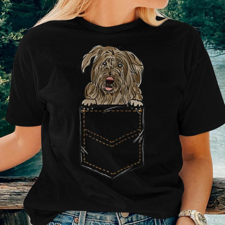 Romanian Mioritic Shepherd Puppy For A Dog Owner Pocket Women T-shirt Gifts for Her