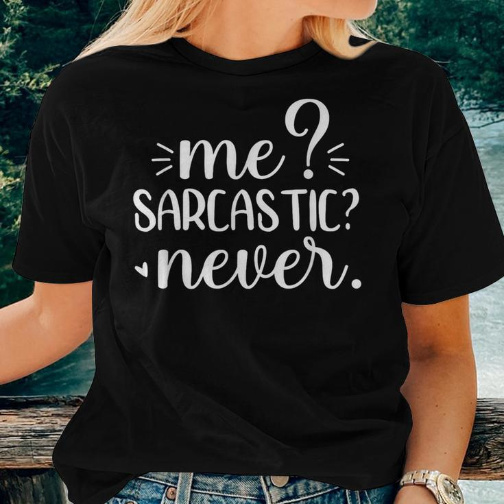 Me Sarcastic Never Funny Saying Women T-shirt Gifts for Her