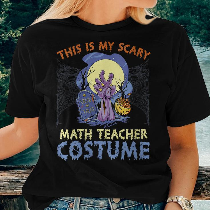 This Is My Scary Math Teacher Costume Rising The Undead Puns For Women Women T-shirt Gifts for Her