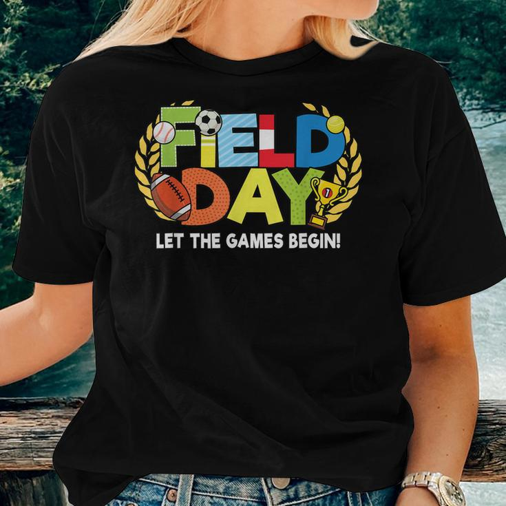 School Field Day Teacher Let The Games Begin Field Day 2023 Women T-shirt Gifts for Her