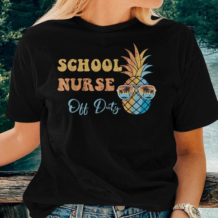 School Nurse Off Duty Happy Last Day Of School Summer Women T-shirt Gifts for Her